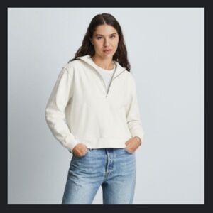 Everlane The Track Half-Zip, Canvas Color, Size XXS